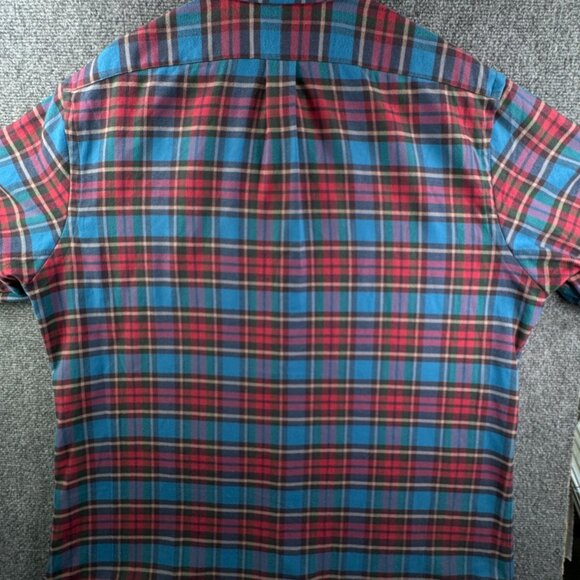 Ralph Lauren Performance Flannel Button Up Shirt Men Long Sleeve Red Plaid 2XL - Picture 11 of 12